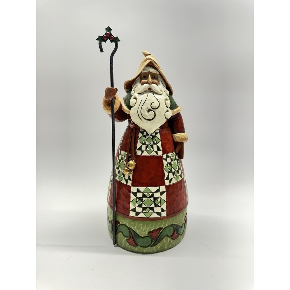Jim Shore Heartwood Creek Goodwill Santa Figurine Retired Painted Resin 10.5in